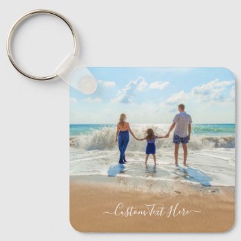 Custom Photo Keychain Your Family Photos And Text by Migned at Zazzle