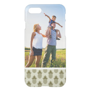 Custom Photo Khaki Pineapple Pattern iPhone SE/8/7 Case