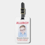 Custom Photo Kids Allergy Alert Ice Warning Badge Luggage Tag at Zazzle