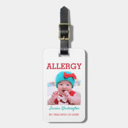 Custom Photo Kids Food Allergy Alert ICOE Warning Luggage Tag