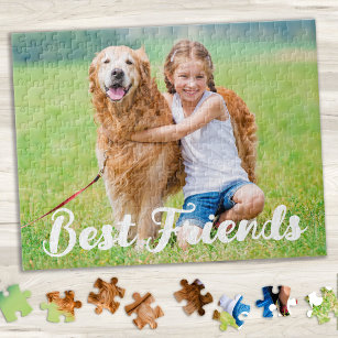 Custom Photo Kids Pet Dog Best Friends Picture Jigsaw Puzzle