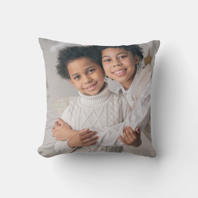 Custom Photo Kids Throw Pillow (Front)