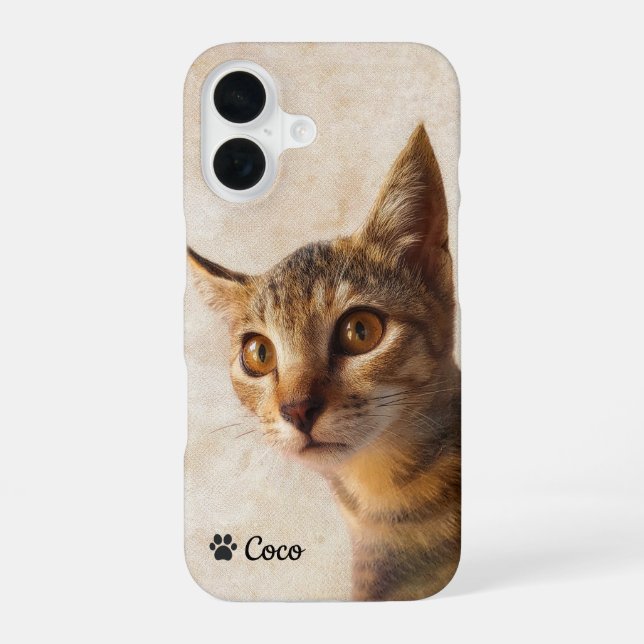 Custom Photo Kitten Cat Pet Dog Template iPhone Case (Back)
