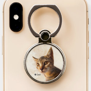 Custom Photo Kitten Cat Pet Dog Template Phone Ring Stand