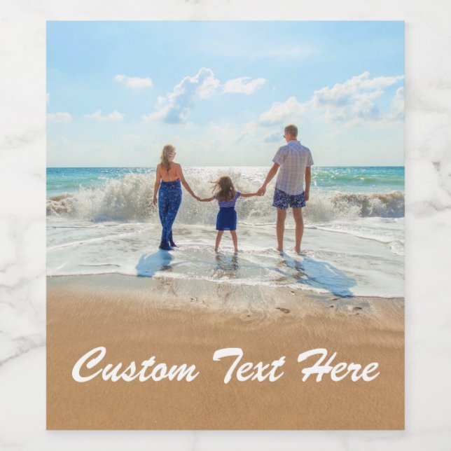 Custom Photo Labels with Your Photos and Text (Single Label)