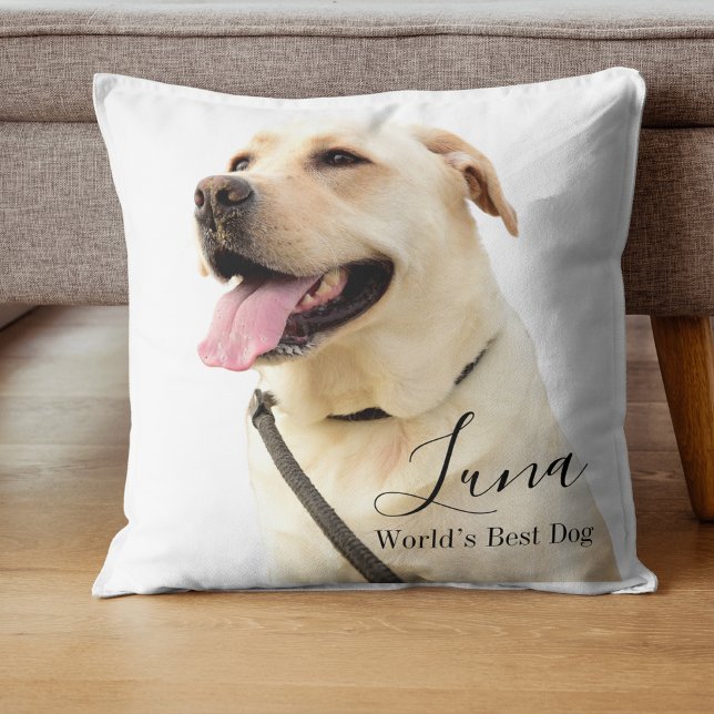 Custom Photo Labrador Retriever Personalized Throw Pillow (Creator Uploaded)