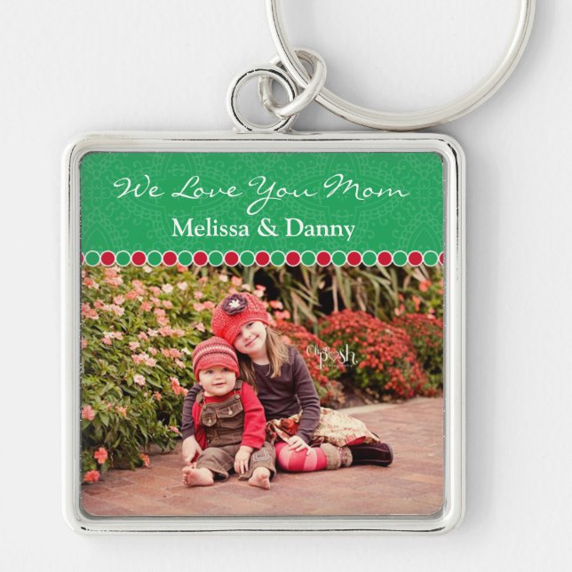 Custom Photo Large Premium Keychain (Front)