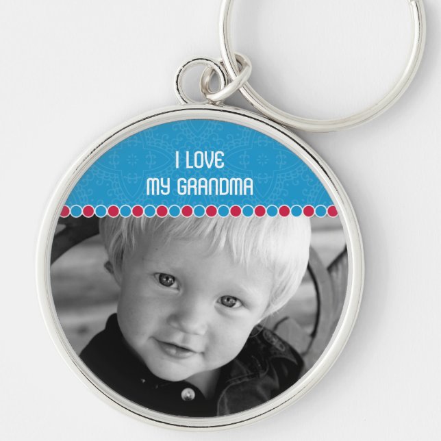 Custom Photo Large Premium  Keychain (Front)