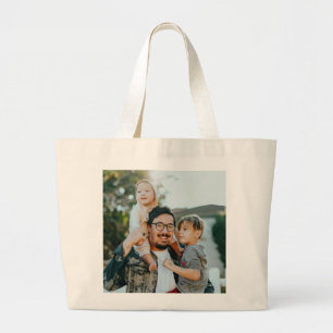 Custom Photo Large Tote Bag