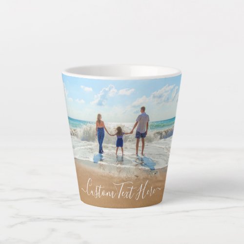 Custom Photo Latte Mug with Your Photos and Text