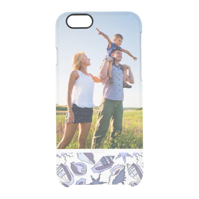 Custom Photo Lavendar Seashells Uncommon iPhone Case (Back)