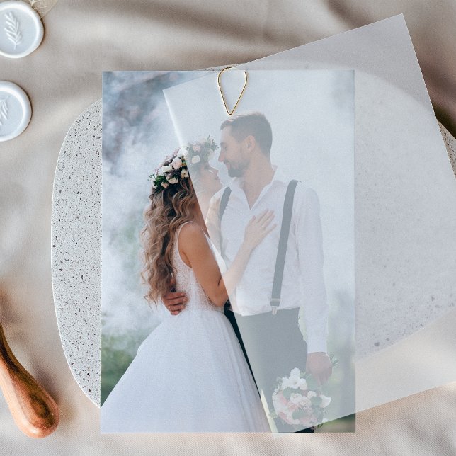 Custom Photo Layer for Vellum Wedding Invitation (Creator Uploaded)