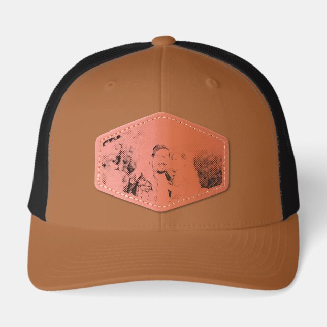 Custom Photo Leather Patch Hat (Front)