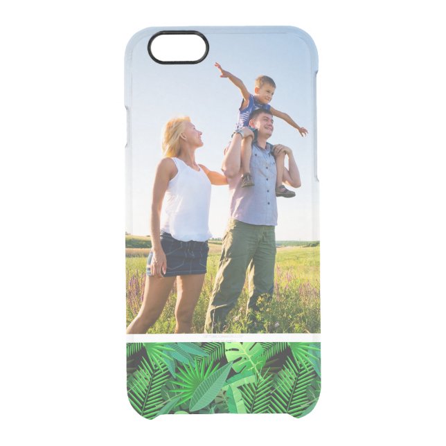 Custom Photo Leaves Of Tropical Palm Trees Uncommon iPhone Case (Back)