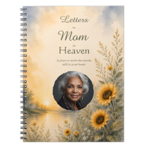 Custom Photo Letters to Mom in Heaven Memorial Notebook