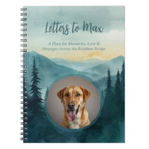 Custom Photo Letters to My Dog Memorial Journal   