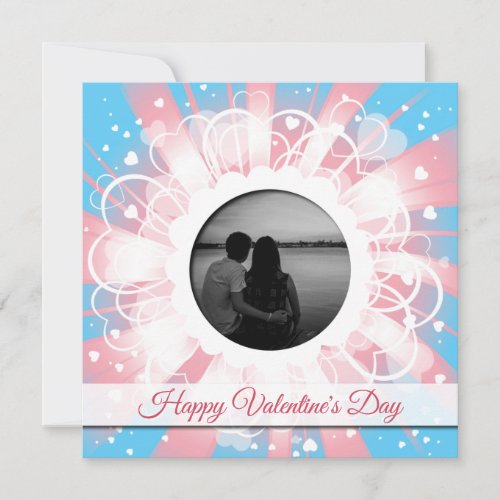 Custom Photo LGBT Transgender Valentines Day Holiday Card