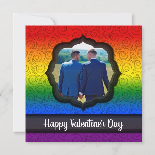 Custom Photo LGBTQ Gay Valentines Day Card