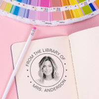 Custom Photo Library Teacher Self Inking Stamp