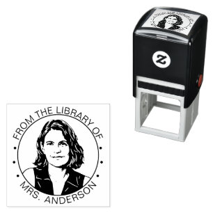 Custom Photo Library Teacher Self Inking Stamp