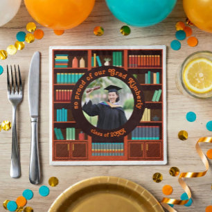 Custom Photo Library-Themed Napkins