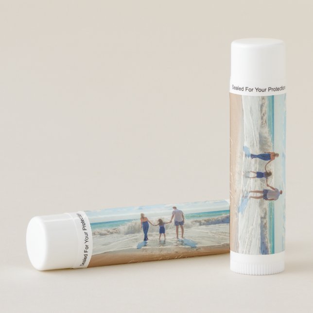 Custom Photo Lip Balm with Your Photos and Text (Front)