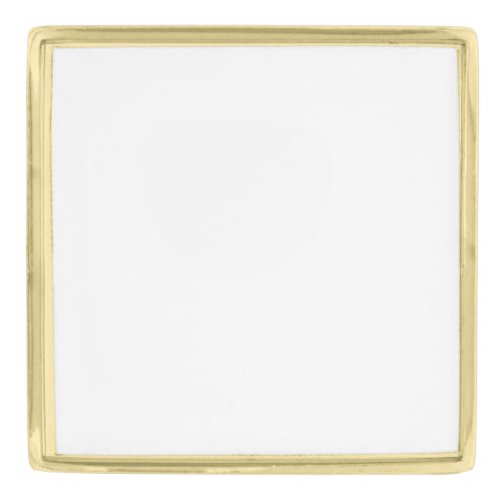 Custom Photo Logo Art Slogan Create It LG Square Gold Finish Lapel Pin