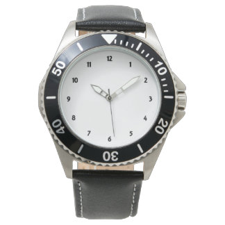 Custom Photo Logo Art Text Stainless Steel Leather Watch