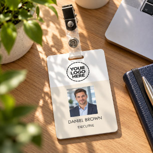 Custom Photo Logo Employee ID Badge