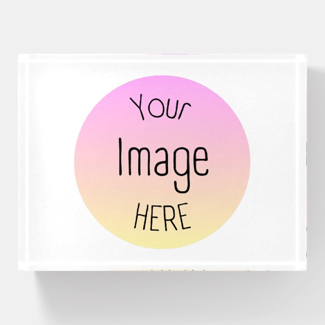 Custom Photo & Logo Paperweights – Personalized Paperweight (Front)