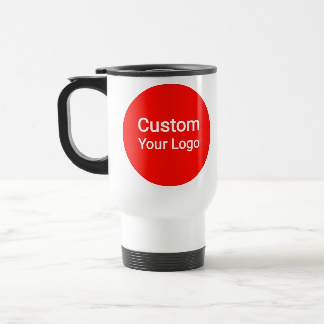 Custom Photo & Logo  | Personalized Travel Mug (Left)