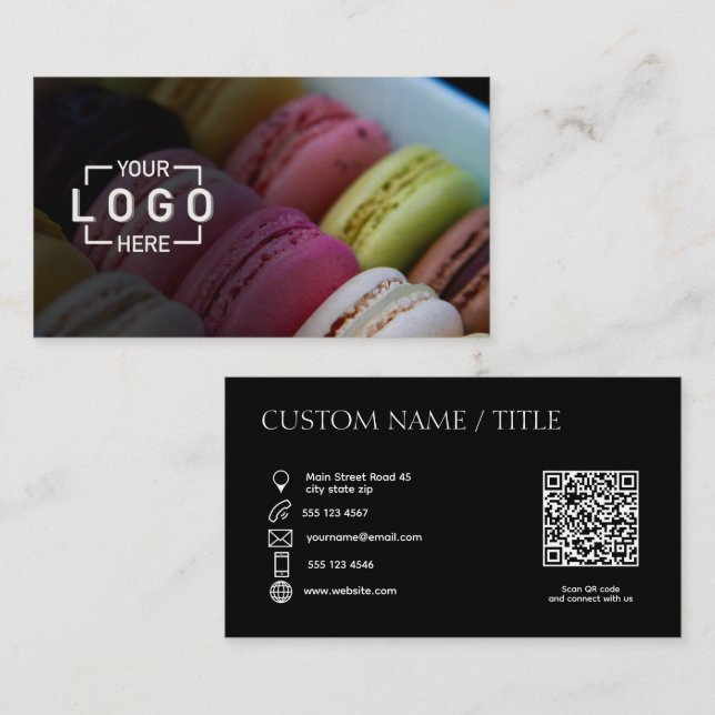 Custom Photo Logo QR code Business Card (Front/Back)