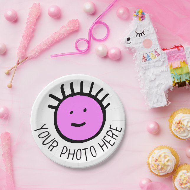 Custom Photo/Logo ROUND Paper Plates - 7" Small (Party)