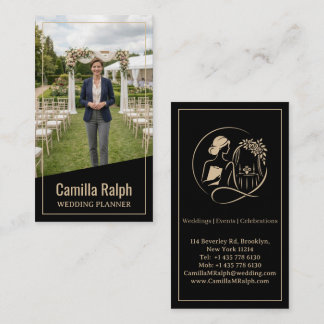 Custom Photo & Logo Wedding Planner Business Card