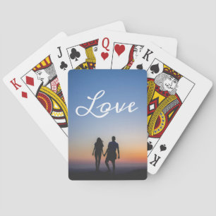 Custom Photo Love Girlfriend Boyfriend Script Poker Cards