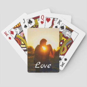 Custom Photo Love Girlfriend Boyfriend Script Poker Cards