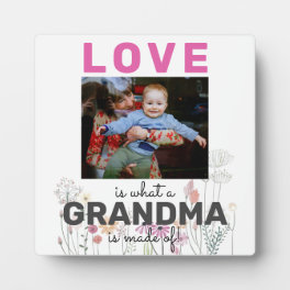 Custom Photo Love Grandma 5.25 x 5.25 Plaque
