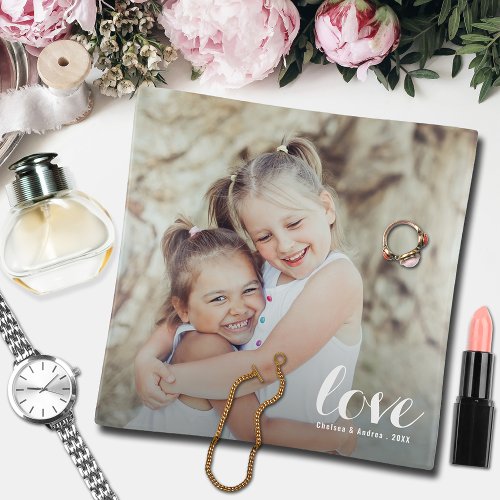 Custom Photo LOVE Personalized Trinket Tray