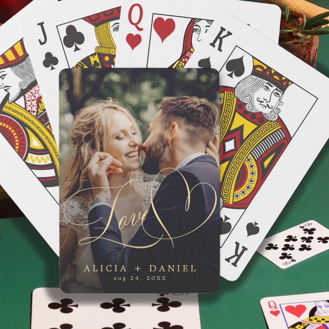 Custom photo love script heart poker cards (Creator Uploaded)