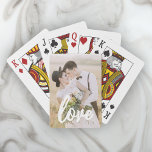 Custom Photo Love Script Playing Cards at Zazzle