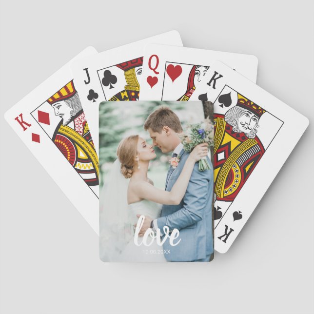 Custom Photo Love Script Playing Cards – Personali Poker Cards (Back)