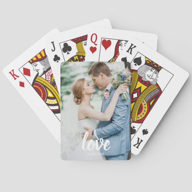 Custom Photo Love Script Playing Cards – Personali Poker Cards (Back)