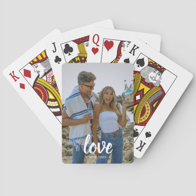 Custom Photo Love Script Playing Cards – Personali Poker Cards (Back)