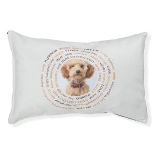 Custom Photo Love Word Dog Bed