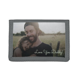 Custom Photo Love You Daddy Tri-fold Wallet