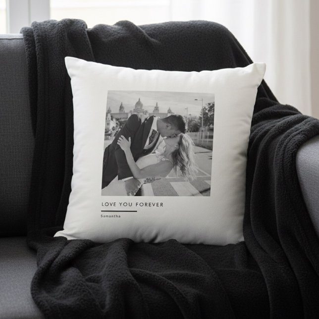 Custom Photo  – Love You Forever Throw Pillow (Creator Uploaded)