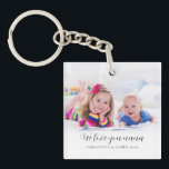Custom Photo Love You Nana Names Year  Keychain<br><div class="desc">Custom Photo Love you Nana Names Year. Make grandma feel truly special this Christmas with this fully customizable design! Choose your favorite photo to replace the sample picture. Changes to colors of text can be made to better suit your photo if necessary via the customize further option. The same design...</div>