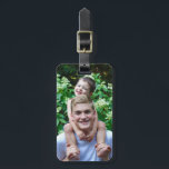 Custom photo luggage tag - editable text & color<br><div class="desc">Personalize your traveler luggage tag with a fun family vacation photo. Makes finding your bag EASY AS PIE!</div>