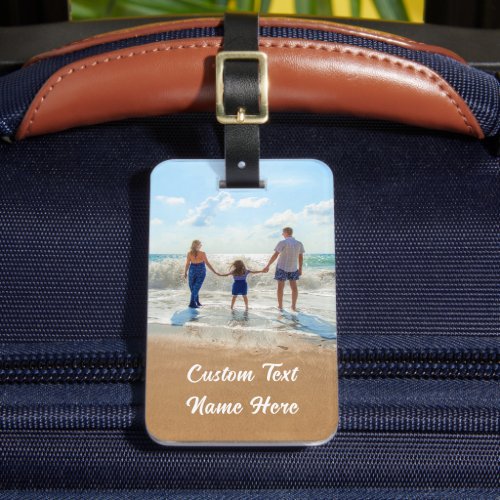 Custom Photo Luggage Tag with Your Photos and Text