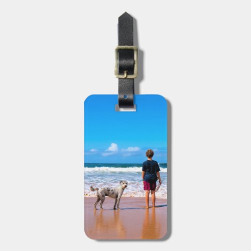 Custom Photo Luggage Tag _ Your Design With Dog